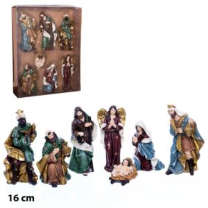 Nacimiento 7 Figuras Poliresina 7,20x7x16 cms