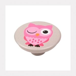 Pomo Búho Guiño Rosa
