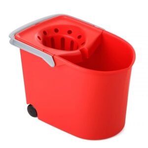 Cubo C/Escurridor C/Ruedas Rojo