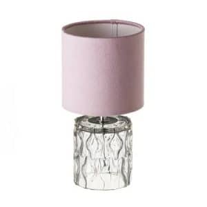 LÁMPARA CRISTAL MALVA 15 X 15 X 29 CM