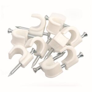 15 GRAPAS CABLE REDONDO N.8 BLANCO
