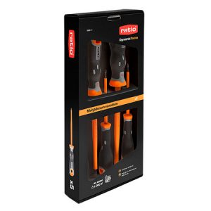 DESTORNILLADORES JUEGO 5 PIEZAS AISLADOS RATIO