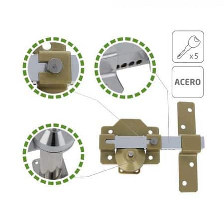 CERROJO SEGURIDAD MOD 3 88 X 153 B-70 MARTELE - Imagen 6
