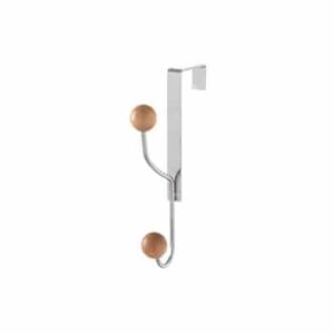 Percha Puerta 2 Ganchos Metal Cromado 250 X 1150 X
