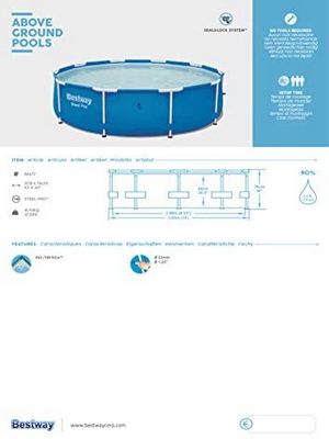STEEL PRO PISCINA TUBULAR 305X76CM 4.678LTS SIN DEPURADORA - Imagen 4