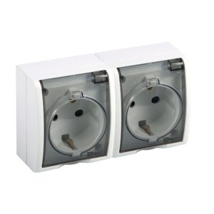 BASE ENCHUFE DOBLE BLANCO SIMON AQUARIUS FAQ45930