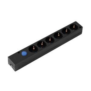 BASE MULTIFIX 6 TOMAS INTERRUPTOR NEGRO