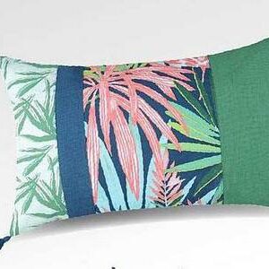 COJÍN PLUMERIA MULTICOLOR 30X50