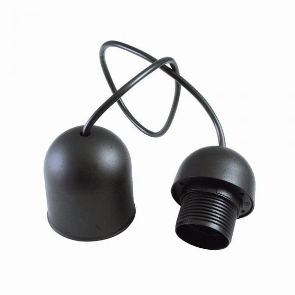 COLGANTE 60CM. 2*075 E27 NEGRO