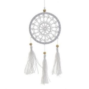 ATRAPASUEÑOS MANDALA BLANCO 9X0.5X28