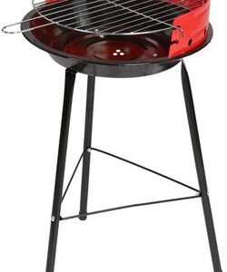 BARBACOA CARBÓN REDONDA ACERO 34 X 55 CM