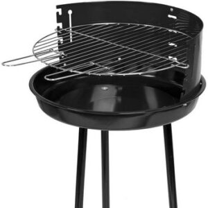 Barbacoa Carbón Redonda Acero Negro 45x74 cm
