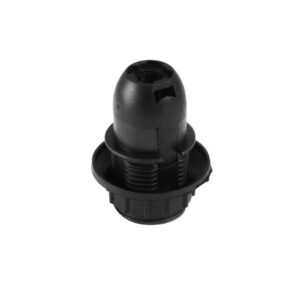 PORTALÁMPARAS E14 TERMOPLÁSTICO ROSCADO CON TOPE Y