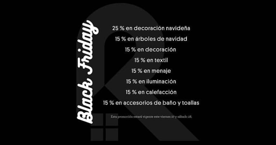 Rebajas de Black Friday en Rondón