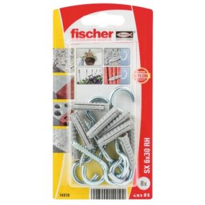 fischer Taco de expansión SX 6 x 30 RH con hembrilla abierta