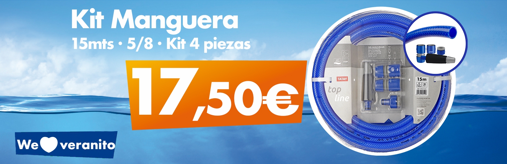 kit manguera 15 m veranito
