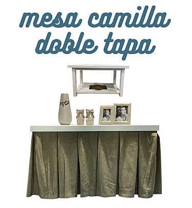 mesa camilla doble tapa