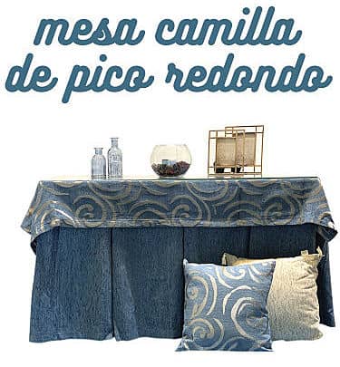 mesa camilla de pico redondo