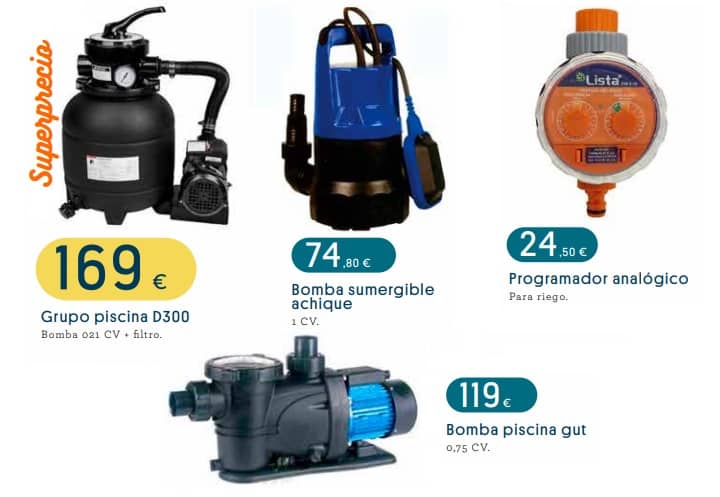 Oferta bombas piscina, programador analógico