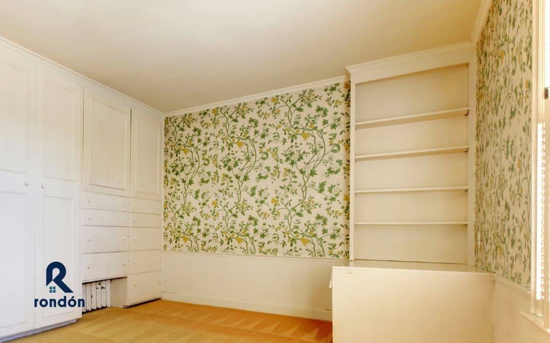 pared papel floral